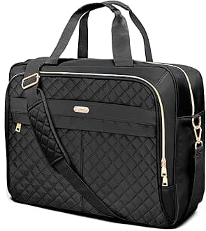 17.3 Inch Laptop Bags for Women, Briefcase for Women Messenger Bag Shoulder Computer Bag Business Work Teacher Office Travel Waterproof Men (Black)