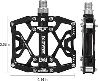'MZYRH Mountain Bike Pedals, Ultra Strong Colorful CNC Machined 9/16'' Cycling Sealed 3 Bearing Pedals'