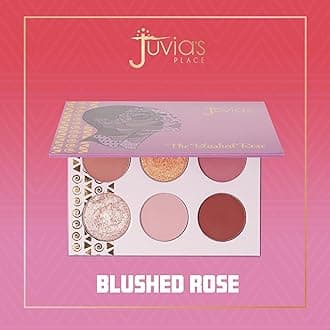 Juvia's Place (Rosy Pinks) - Blushed Rose Eyeshadow Palette, 6 Stunning Shades of Rosy, Pinks, Rose-Gold Hues, Matte and Shimmers