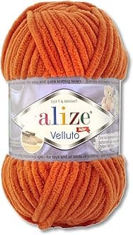 Wohnkult 100 g Alize Velluto Wool in 30 Selection (06 | Orange)