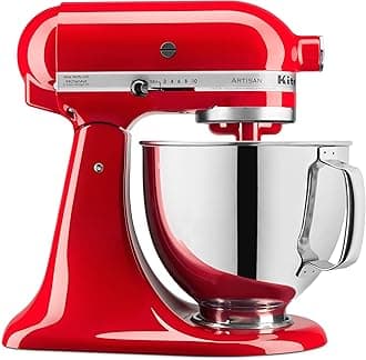KitchenAid KSM150PSPA Artisan Stand Mixer, 5 quart, Passion Red