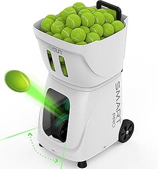 PT-Smart PRO Tennis Ball Machine with Apple Watch/APP/Remote Control, 12 Spin Modes, 110-Ball Capacity, Portable Ball Launcher, 6-Hour Battery for Tennis Training, Beginners & Pros