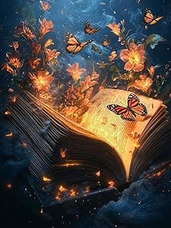 Diamond Painting Flowers 5D Diamond Art Kits Adults Butterfly DIY Crystal Gem Art Rhinestone Cross Stitch Embroidery Canvas Painting crafts Pictures for Kids Beginners Gift Home Wall Decor 30x40cm E-6