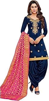 Women's Wear Heavy Chaderi slik Punjabi Shalwar Kameez Patiyala Suits Indian Pakistani Fancy Dress
