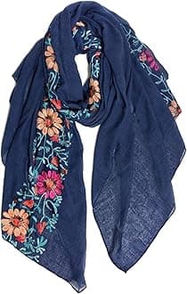 GERINLY Lightweight Scarves: Fashion Lace Print Shawl Wrap For Women