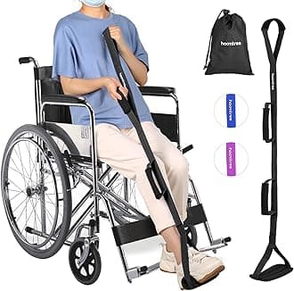 35 Inches Long Rigid Leg Lifter with Padded Loops for Hands and Feet,Leg Lifter Strap Hip&Knee Replacement Surgery Recovery Kit,Foot Lifter Easily Get in and Out of Bed,Car,Wheelchair