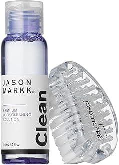 Jason Markk Starter Kit - 2 oz. Premium Deep Cleaning Solution & Ergonomically Designed Standard Starter Brush - Full Grain Leather, Rubber, and more, 4oz - Cleans & Conditions up to 50 Pairs of Shoes