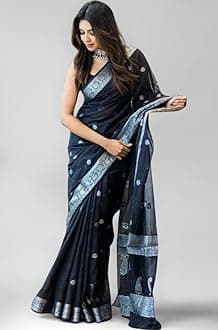 Women's Pure Soft Kanjivaram Cotton Silk Saree Banarasi Style With Blouse Piece for Wedding (Fatima-51)