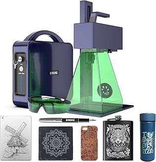 GWEIKE G2 Plus 20W Fiber Laser Engraver, 15000mm/s Portable Laser Marking Machine, 150x150mm Working Area, Desktop Handheld 2-in-1 Laser Engraver Machine for Jewelry, Leather, Dog Tags, Metal