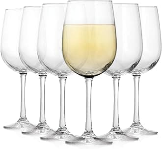 Libbey 89388 Vina Tall Wine Goblet (Set of 6), 18 1/2 oz, Clear