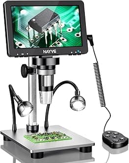Hayve 7" LCD Digital Microscope, 1200X Magnification for Coin PCB Circuit Rep...