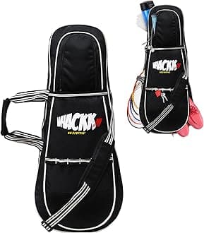 Whackk Smash | Unisex Lightwieght Tennis Badminton Squash Equipment Cover Kit Bag Shoe Pocket | Air Ventilated Pocket for Wet Clothes | 4T 6B Racket | Backpack & Duffel (