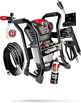 Adam's Pro Series Electric Pressure Washer 2.0 (Complete Kit) - Professional Powerful Detailing Car Washing Pressure Sprayer, Includes Snub Nose, Wall Mount & Pressure Washer Tips | 1200 PSI, 1.76 GPM