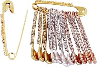 VAMA FASHIONS Stone Safety Saree Pin Dress Kurtis Pallu Dupatta Chunari Scarf Sari Pleats Pins for women