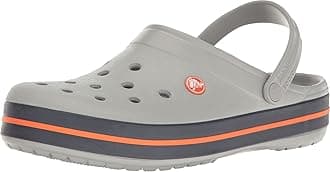 Crocs Unisex-Adult Crocband Clog, Light Grey/Navy, 7 US' Women