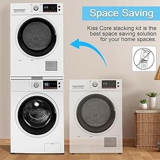 Upgrade Washer Dryer Stacking Kit, Universal Washer Dryer Stacking Kit Adjustable 29/28/27/26/25/24 Inch, Small Space Saving Solution Stacking Kit for Washer and Dryer with Ratchet Strap
