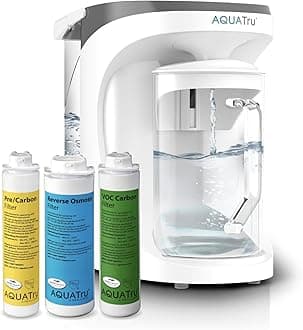 AQUA TRU Carafe | Countertop Water Purifier for PFAS and Other Contaminants with Exclusive 4-Stage Ultra Reverse Osmosis Technology (No Plumbing or Installation Required) | BPA Free