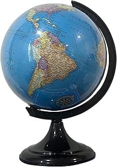 Antique/Educational Blue Decorative Rotating World Globe,Toy for Kids and Students Learning 10 Years/Office Table & Home Décor/Festival Gifting(20.cm Diameter,World Map)