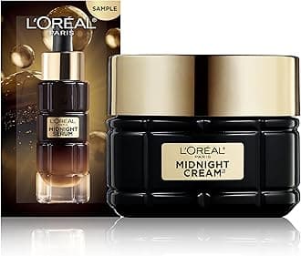 L'OREAL PARIS Age Perfect Cell Renewal Midnight Night Cream, Anti Aging & Moisturizing, Patented Antioxidants & Vit E, + Eye Cream Sample