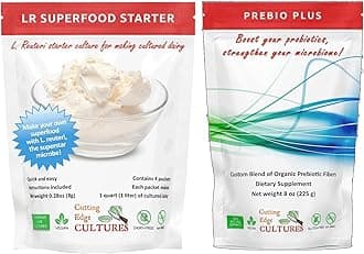 LR SuperFood Starter Culture + Prebio Plus L. Reuteri ProBiotic Starter Kit Cultured Dairy Low And Slow Yogurt Lactobacillus(LR SuperFood + Prebio Plus)
