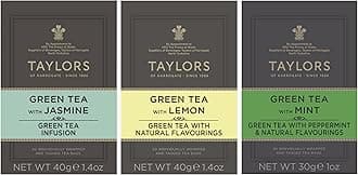 Green Tea Variety Pack, Individually Wrapped Bags, Jasmine, Lemon, Mint 20 Count (Pack of 3), Caffeinated, Enjoy Hot or Iced, 60 Teabags