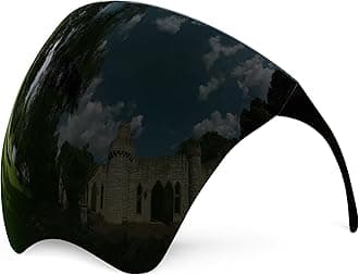 Full Face Sunglasses, Futuristic Sun Protection Polarized Face Shield for Men & Women, Anti-Fog Mirror Shield Glasses, Lightweight & Comfortable, Black, M