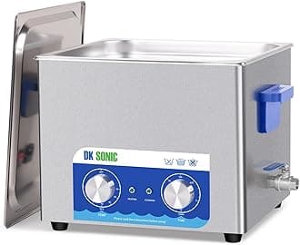 DK SONIC Ultrasonic Cleaner,15L 360W Sonic Cleaner with Heater&Mechanical Timer,Ultrasonic Carburetor Cleaner for Cleaning Gun,Engine,Carburetors,Chains(Include Basket)