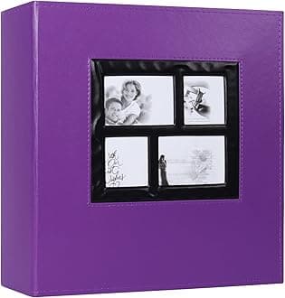 RECUTMS Photo Album 4x6 1000 Pockets Photos, Extra Large Capacity Family Wedding Picture Albums Holds 1000 Horizontal and Vertical Photos (Purple)