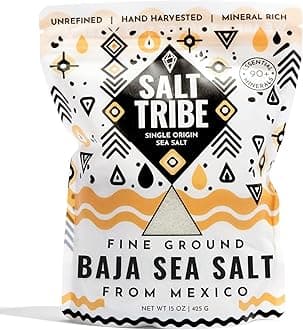 Baja Gold Mineral Sea Salt,90+ Trace Minerals,Fine Ground,Hydration Support,Organic Salt,Low Sodium,Organic & Unrefined,15 oz,Single Origin Mexico,425+ Serving