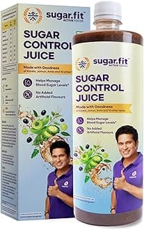 Active foods Sugar Control Juice 1 L | Diabetic Care | Neem Karela Jamun Juice, made with 13 natural herbs | Helps manage weight, cholesterol, blood sugar, no added sugar (Pack of 1)