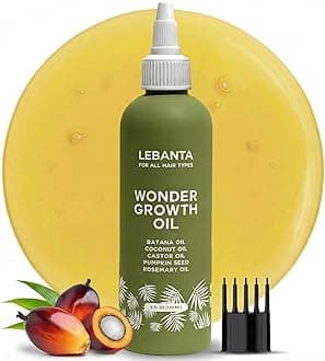 Lebanta Batana Oil For Hair Growth - 100% Pure, Raw & Natural Blend With Organic Castor, Pumpkin Seed, Coconut and Rosemary Oil - Thicker, Stronger Hair Gifts For Men & Women Scalp (1 Pack)