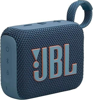 JBL Go 4, Wireless Ultra Portable Bluetooth Speaker, Pro Sound, Vibrant Colors, Water & Dust Proof, Type C (Without Mic, Blue)