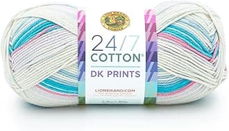 Lion Brand Yarn 24/7 Cotton DK Prints, Yarn for Knitting, Crocheting, and Crafts, Magical, 1 Pack