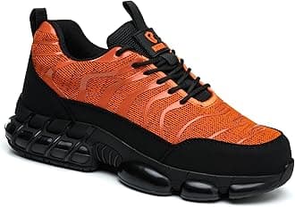 Steel Toe Shoes for Men Women Safety Work Sneakers Indestructible Comfortable Lightweight Breathable Construction Sneakers Anti Smashing Puncture Proof Air Cushion