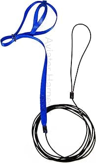 The AVIATOR Pet Bird Harness and Leash: Mini Blue
