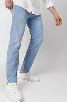 - Men Mid Rise Slim Fit Washed Jeans Stretchable