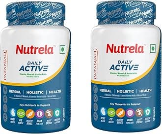 Nutrela Multivitamin by Patanjali | 30 Veg Tablets Pack of 2 | With Vitamins, Minerals, Natural Extracts & Amino Acids | Daily Wellness Supplement for Men & Women