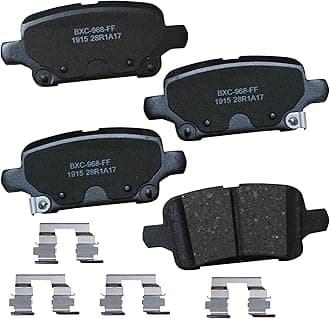 Bendix Premium SBC1915 Ceramic Rear Brake Pads for Buick LaCrosse 2019-2017, Regal Sportback 2020-2018, Regal TourX 2020-2018, Chevrolet Equinox 2020-2018, Malibu 2019-2016, GMC Terrain 2020-2018