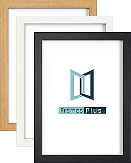 Photo Picture Frames Black White Oak Colour, Modern Range, Various Sizes A1 A2 A3 A4, White, 20"x14" (50.8 x 35.6cm)