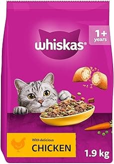 1+ Chicken Pack of 4 x 1.9 kg Bags, Adult Cat Dry Food