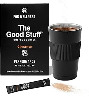 The Good Stuff | Cinnamon Coffee Booster | Healthy Coffee Creamer for Focus & Energy | Keto, Non-Dairy Creamer Powder with MCT Oil, Collagen & L-Theanine | 30 Servings