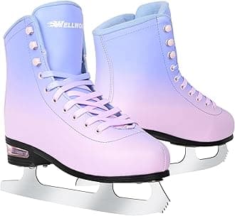 Ice Skates for Women, Adult Figure Skates for Men, Figure Skating Shoes with Velvety Lining for Indoor& Outdoor Rink,Ice Skates Size 5 6 7 8 9 10 11 and 2Y 3Y