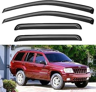 Window Visors Rain Guards Shield for 1999-2004 Jeep Grand Cherokee, Out-Channel Window Vent Wind Deflectors Visors Shades for 2004 Ford Ecosport (Brazil)