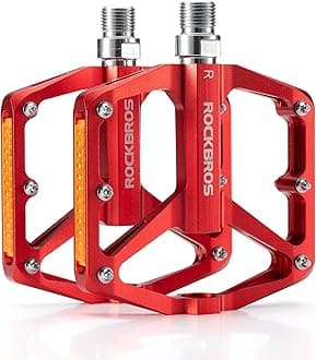 ROCKBROS Mountain Bike Pedals MTB Pedals Bicycle Flat Pedals Aluminum 9/16" Sealed Bearing Lightweight Platform for Road Mountain BMX MTB Bike