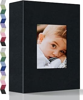 Popotop Photo Album 4x6-200 Photos Photo Books with 200 Horizontal Pockets,Linen Cover Albums for Family Wedding Anniversary Baby Vacation Pictures