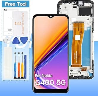 Yondista LCD Screen Replacement with Frame for Nokia G400 5G Display Touch Digitizer Glass Assembly - Black - Tools
