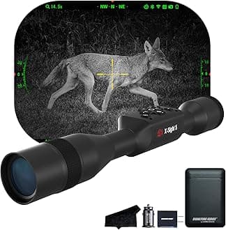 ATN X-Sight 5 Ultra HD 4K+ Smart Day & Night Vision Scope with Built-in Ballistic Calculator | One Shot Zero, Recoil Activated Dual Stream Video, Slow Motion 240 FPS | Exclusive Signature Series Kit