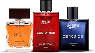 Beardo Combo Origin, Dark Side & Godfather Perfume For Men 100 Ml X 3|Premium Strong & Long Lasting Fresh Scent Fragrance |Aromatic, Spicy | Christmas gift for men | Gift For Friends | Gift for Men