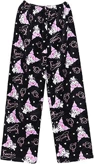 Kawaii Halloween Pajamas Pants Halloween Cat Pajamas Flannel Sleep Pajama Pants Cartoon Anime Pajama for Women Men