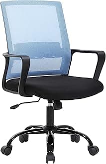 BestOfficeOffice Chair Desk Chair Computer Chair Swivel Rolling Executive Lumbar Support Task Mesh Chair Adjustable Stool for Women Men, Blue